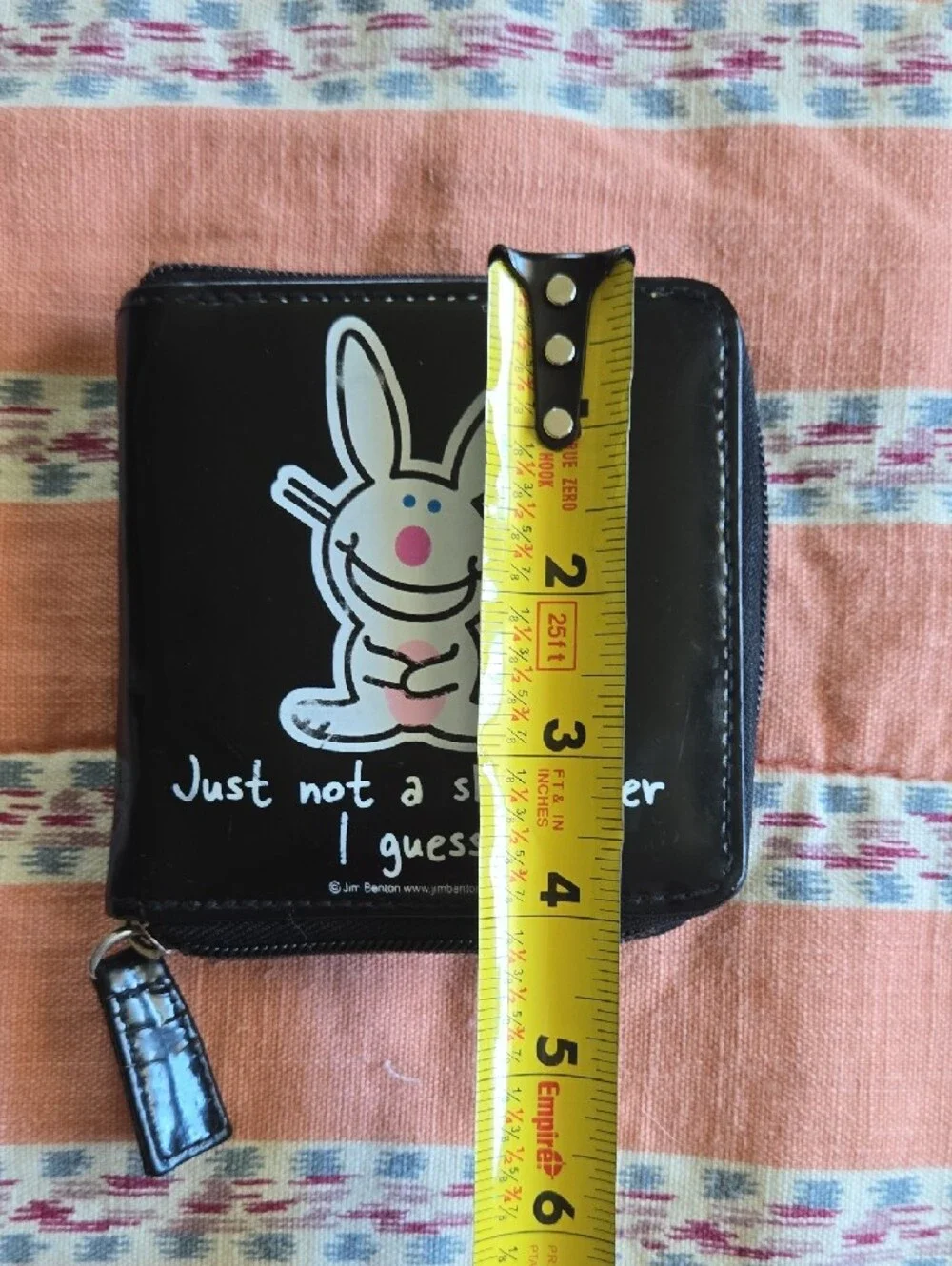 Vintage It's Happy Bunny By Jim Benton Graphic Zip Wallet - Picture 6 of 12